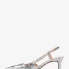 Alora Metallic Crocodile Embossed Leather Slingback Pump