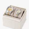 Aspyn His and Hers Pavé Two-Tone Watch Set Aspyn His and Hers Pavé Two-Tone Watch Set