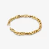 Astor Link Precious Metal-Plated Brass Bracelet