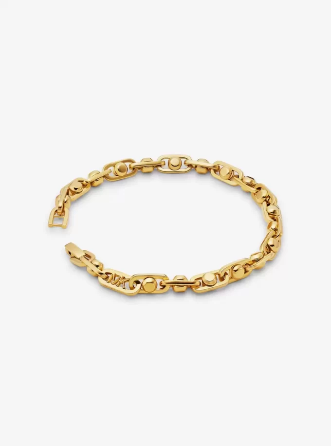 Astor Link Precious Metal-Plated Brass Bracelet