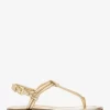 Astra Metallic Leather T-Strap Sandal