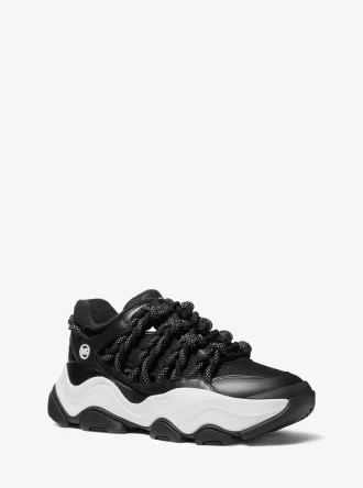 Atlas Cord Leather and Mesh Trainer