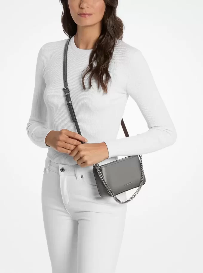 Bryant Small Burnished Leather Convertible Crossbody Bag