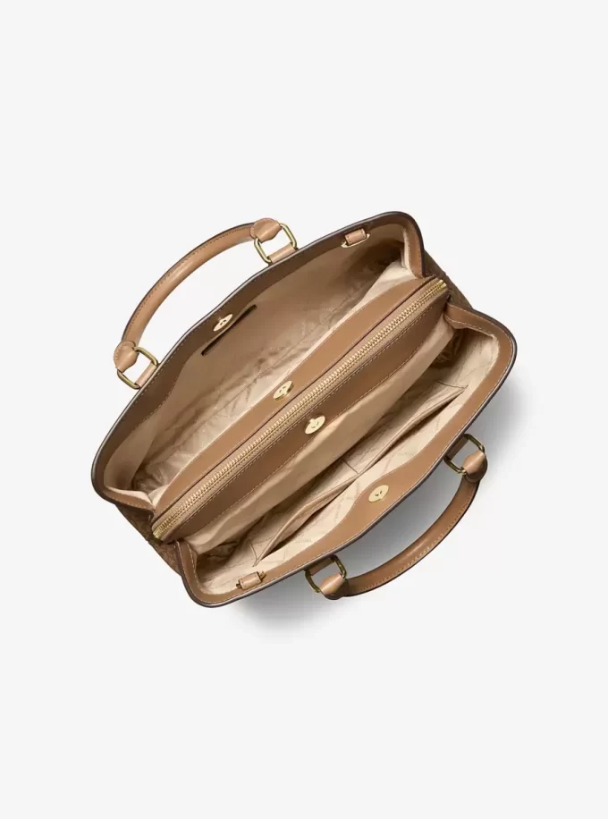 Camille Large Signature Logo Satchel