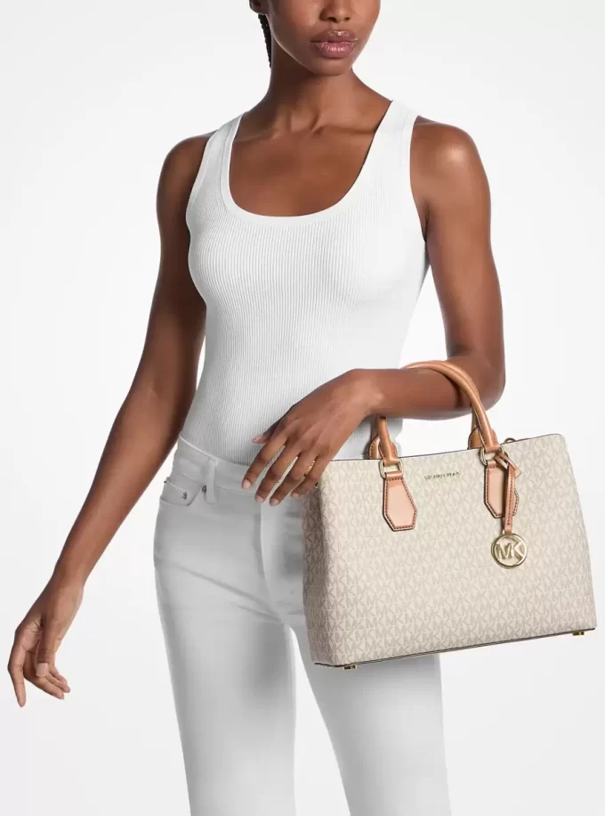 Camille Large Signature Logo Satchel