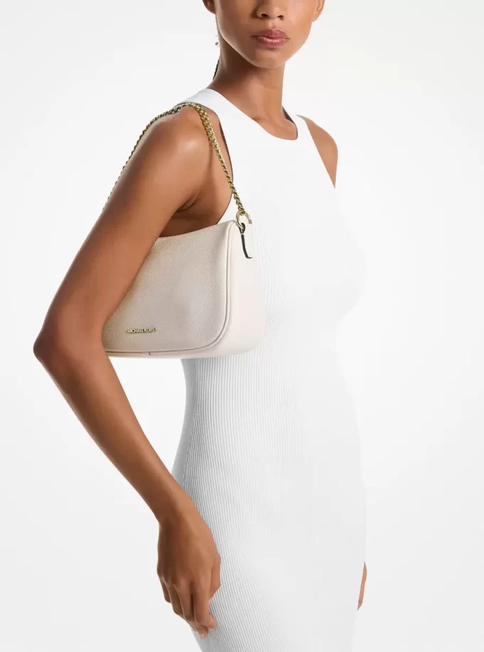 Carmela Medium Pebbled Leather Convertible Crossbody Bag