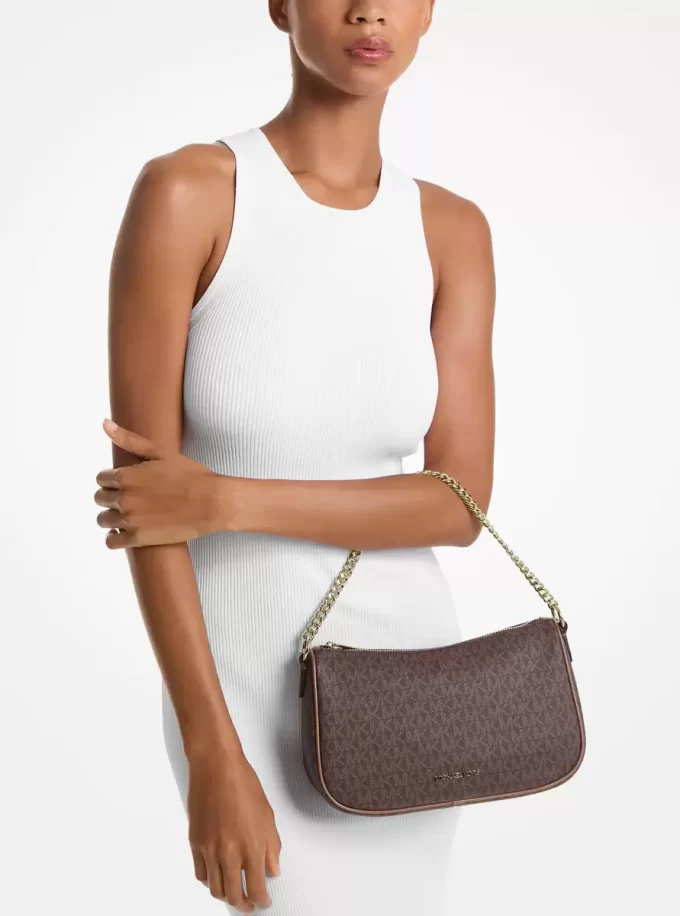 Carmela Medium Signature Logo Convertible Crossbody Bag