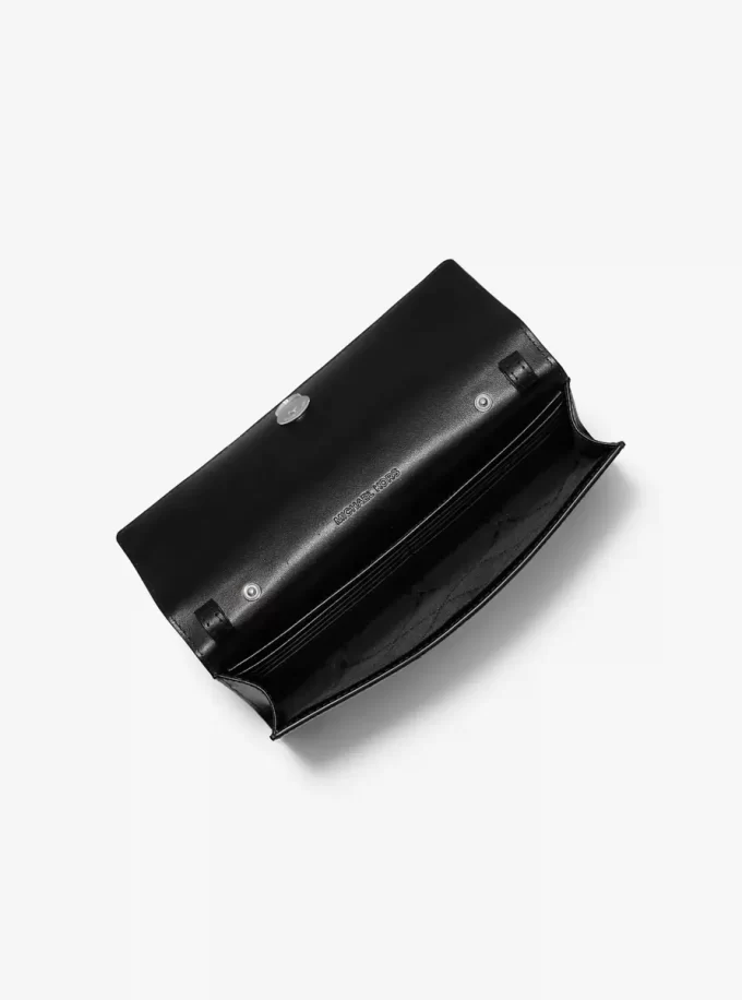 Carson Large Leopard Print Calf Hair Convertible Crossbody Bag