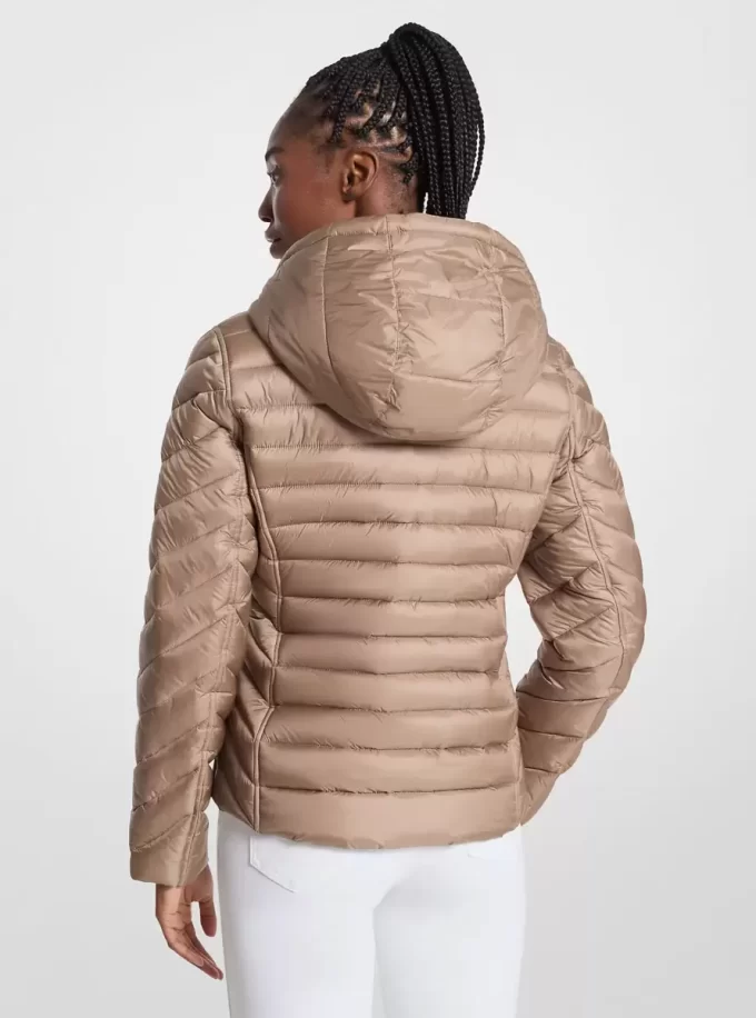 Chevron Logo Print Quilted Nylon Reversible Jacket Chevron Logo Print Quilted Nylon Reversible Jacket