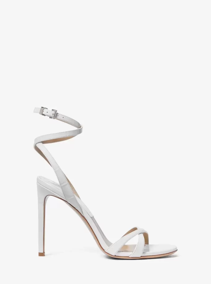 Chrissy Crocodile Embossed Leather Sandal Chrissy Crocodile Embossed Leather Sandal