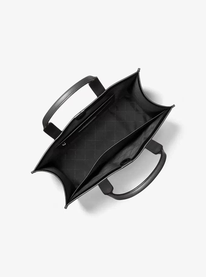 Cooper Logo Embossed Pebbled Leather Tote Bag Cooper Logo Embossed Pebbled Leather Tote Bag