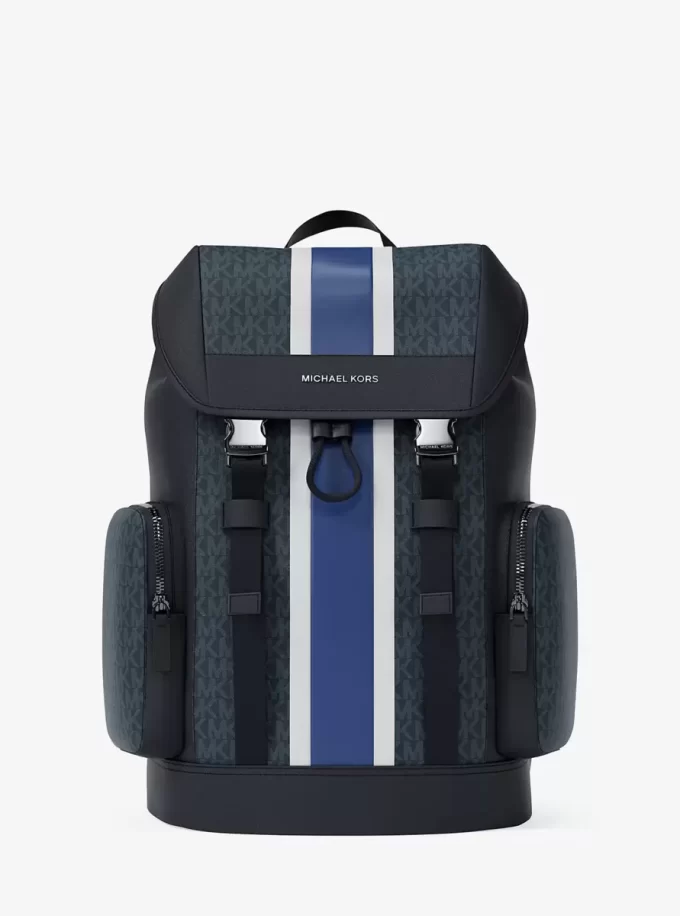 Cooper Medium Striped Signature Logo City Backpack Cooper Medium Striped Signature Logo City Backpack