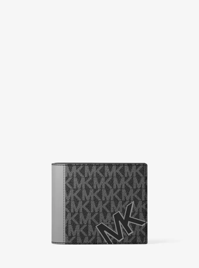 Cooper Signature Logo Billfold Wallet With Passcase Cooper Signature Logo Billfold Wallet With Passcase