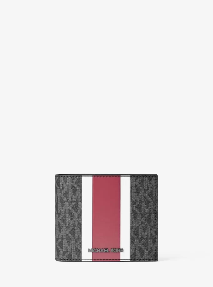 Cooper Striped Signature Logo Billfold Wallet