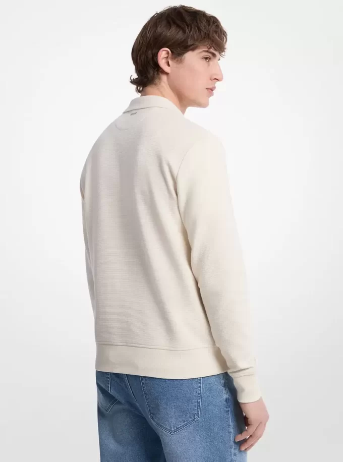 Cotton Blend Half-Zip Sweater