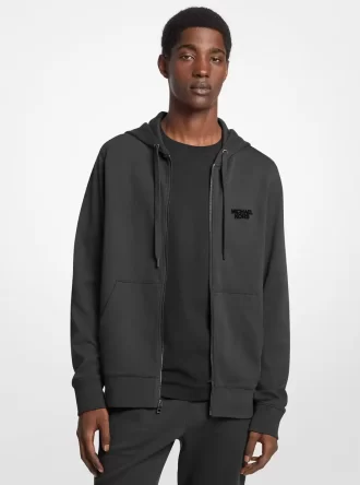 Cotton Blend Zip-Up Hoodie