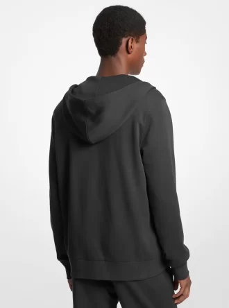 Cotton Blend Zip-Up Hoodie