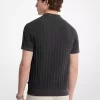 Cotton Knit Zip Polo Shirt