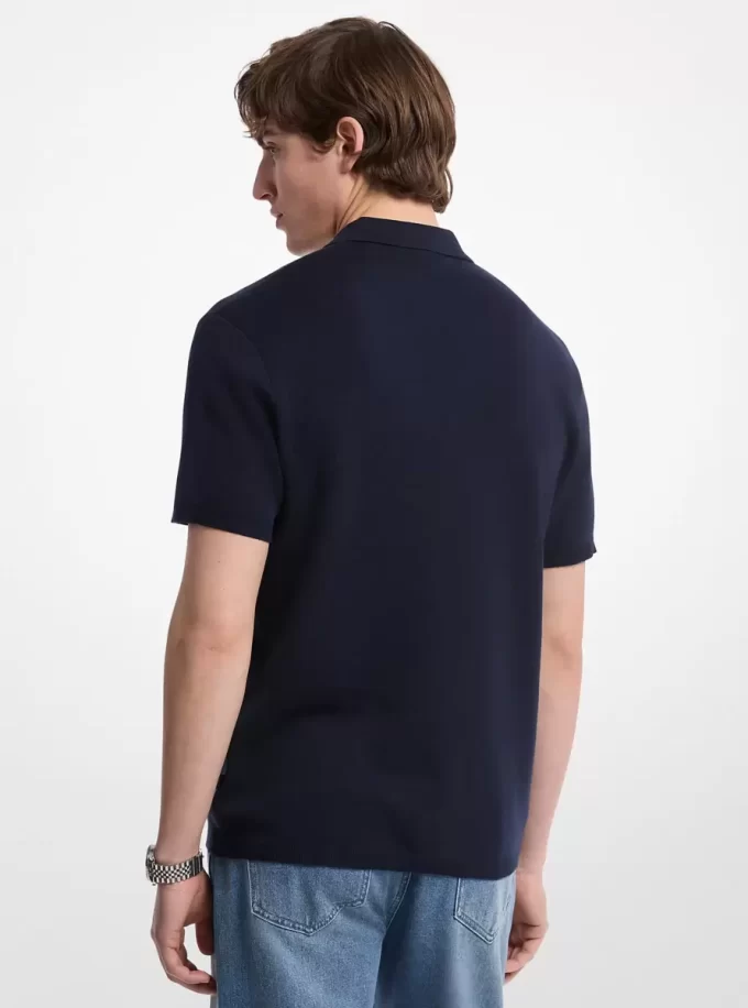 Cotton Zip-Up Polo Shirt Cotton Zip-Up Polo Shirt
