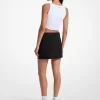 Crepe Mini Skirt