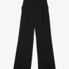 Crepe Wide-Leg Pants