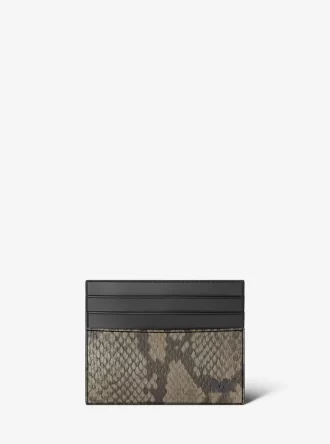 Cyrus Snake Embossed Tall Card Case Cyrus Snake Embossed Tall Card Case