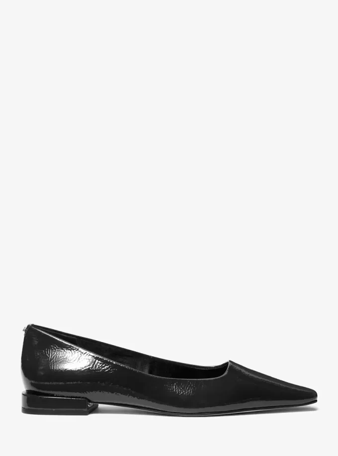 Darrah Crackled Patent Leather Ballet Flat