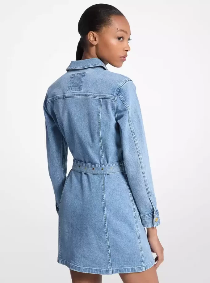 Denim Belted Mini Dress Denim Belted Mini Dress