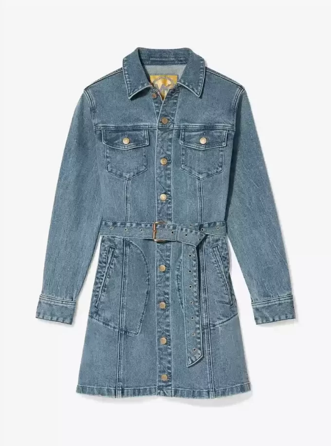 Denim Belted Mini Dress Denim Belted Mini Dress