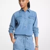 Denim Pullover Top Denim Pullover Top