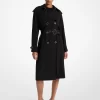Draped Woven Trench Coat Draped Woven Trench Coat