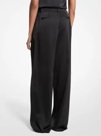 Drapey Satin Wide Leg Pants