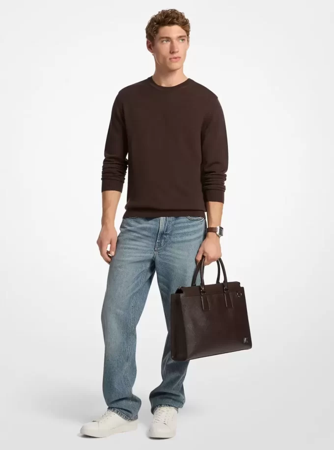 Edison Medium Scratch-Resistant Leather Briefcase Edison Medium Scratch-Resistant Leather Briefcase