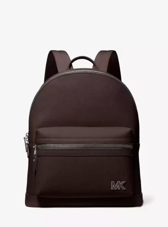 Edison Scratch-Resistant Crossgrain Leather Backpack
