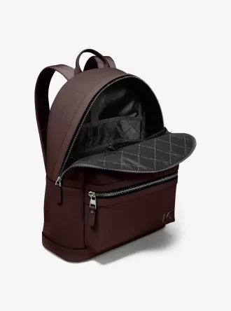 Edison Scratch-Resistant Crossgrain Leather Backpack