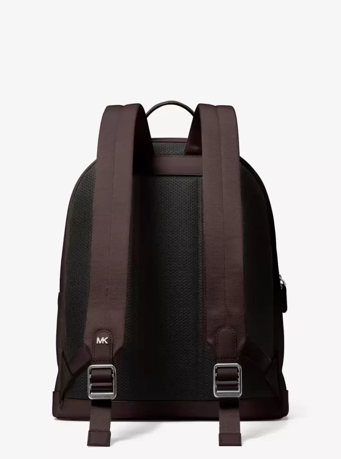 Edison Scratch-Resistant Crossgrain Leather Backpack