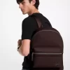 Edison Scratch-Resistant Crossgrain Leather Backpack