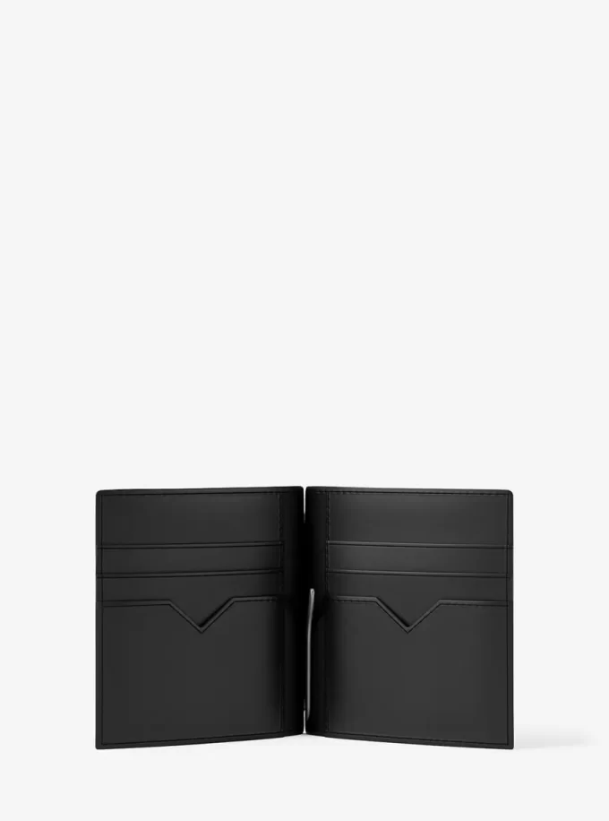 Edison Scratch-Resistant Leather Card Case with Money Clip