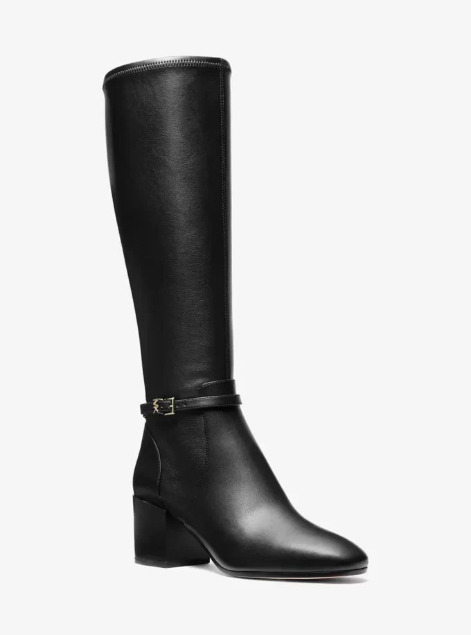 Ella Wide Calf Block Heel Boot