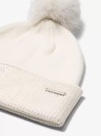 Embellished Knit Beanie Hat and Scarf Set Embellished Knit Beanie Hat and Scarf Set