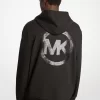Embellished Logo Cotton Blend Hoodie