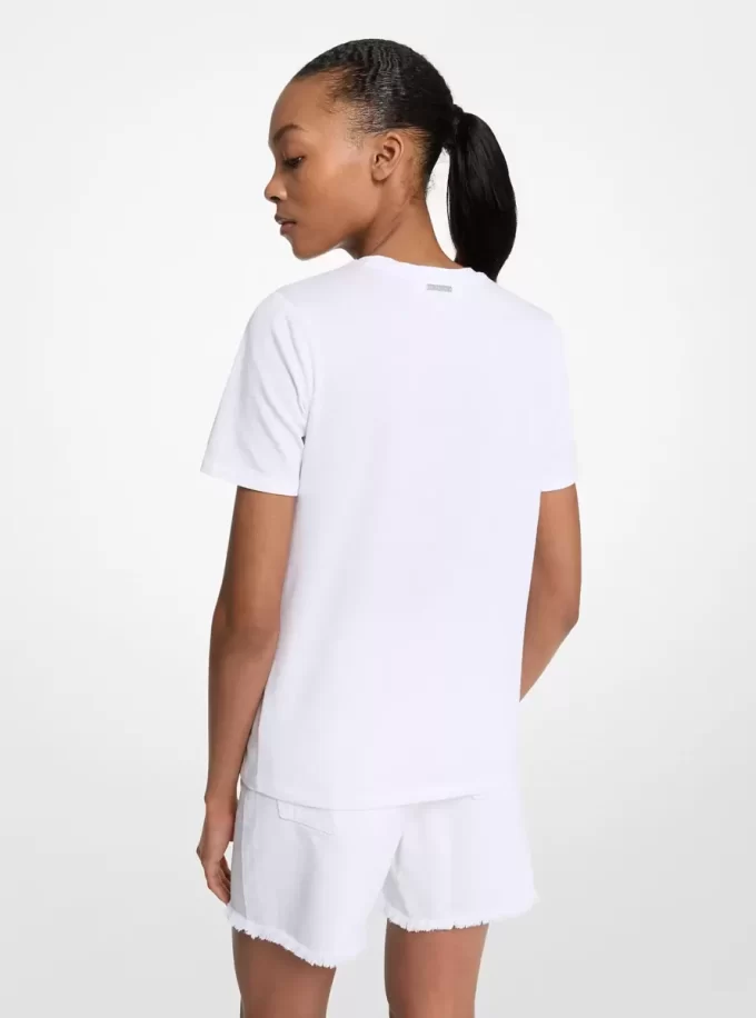 Embellished Logo Cotton T-Shirt Embellished Logo Cotton T-Shirt