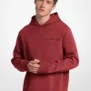 Embossed Logo Cotton Blend Hoodie