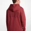 Embossed Logo Cotton Blend Hoodie