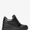 Emmy Leather and Mesh Wedge Trainer Emmy Leather and Mesh Wedge Trainer