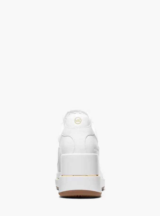 Emmy Leather and Mesh Wedge Trainer