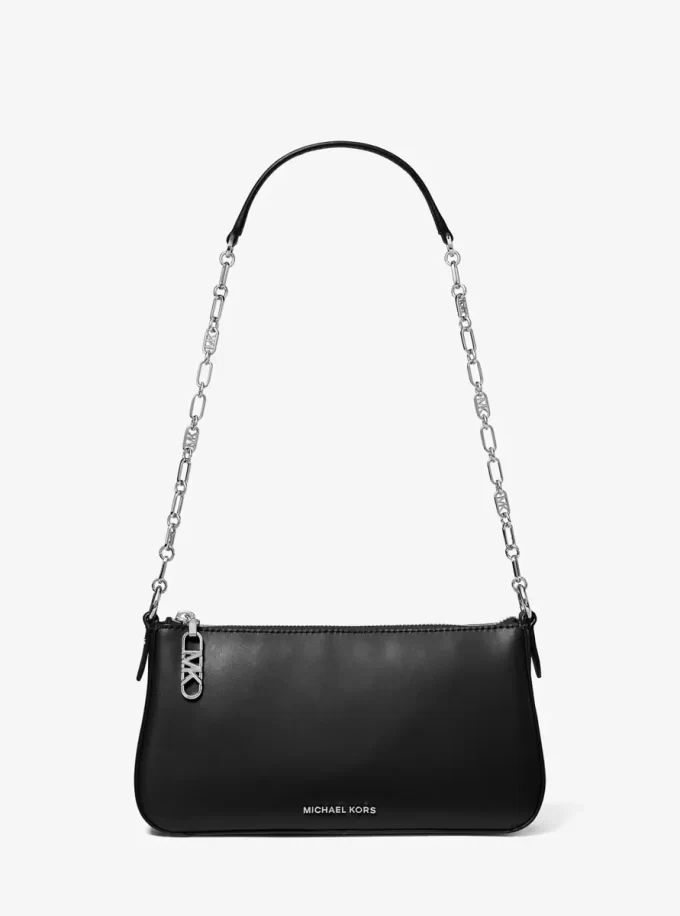 Empire Medium Leather Chain-Link Pochette