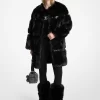 Faux Fur and Patent Coat