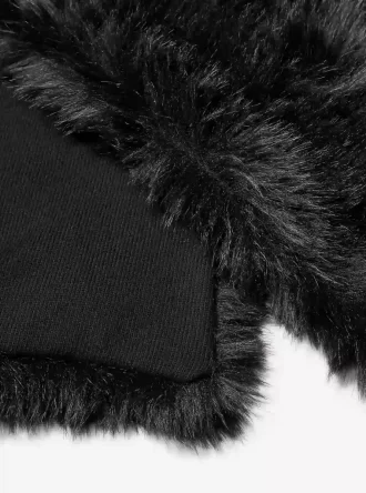 Faux Fur and Wool Scarf