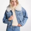 Faux Fur Collar Denim Jacket